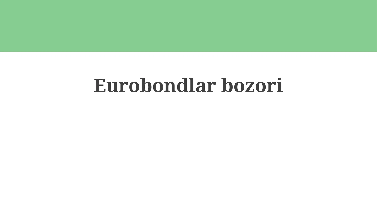 Euroobligatsiyalar bozori