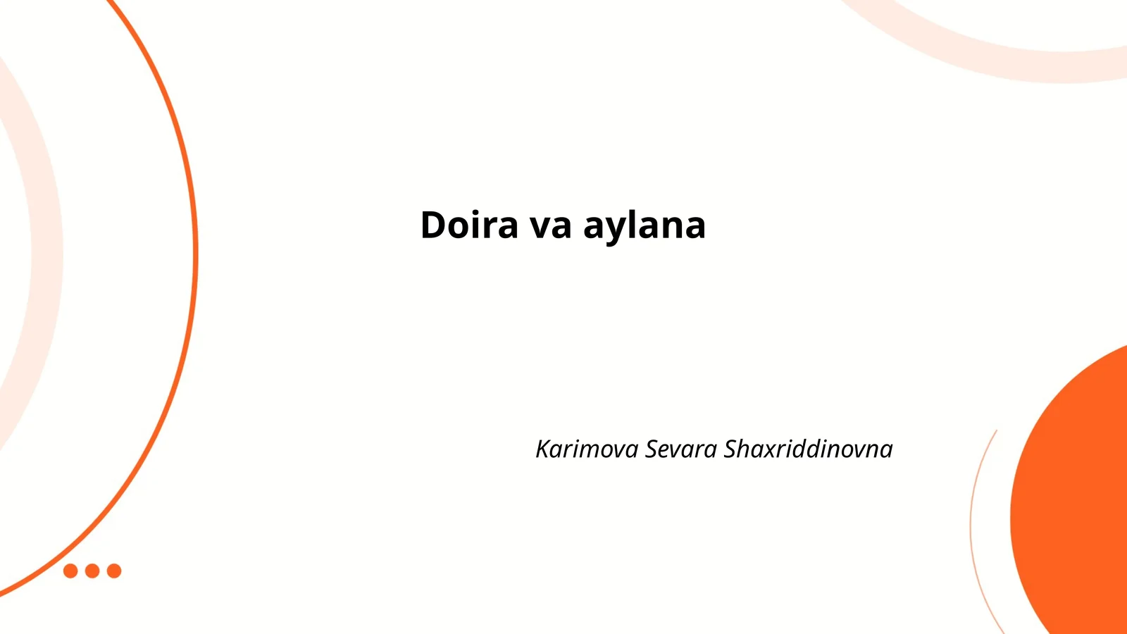 Doira va aylana