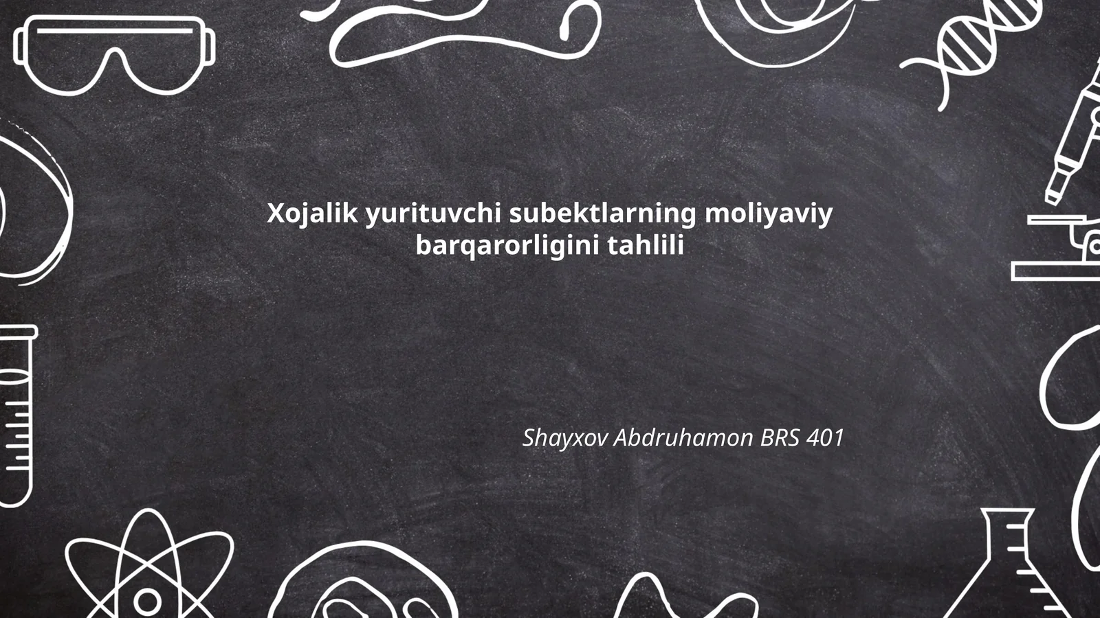 Moliyaviy barqarorlik tushunchasi va uning indikatorlari