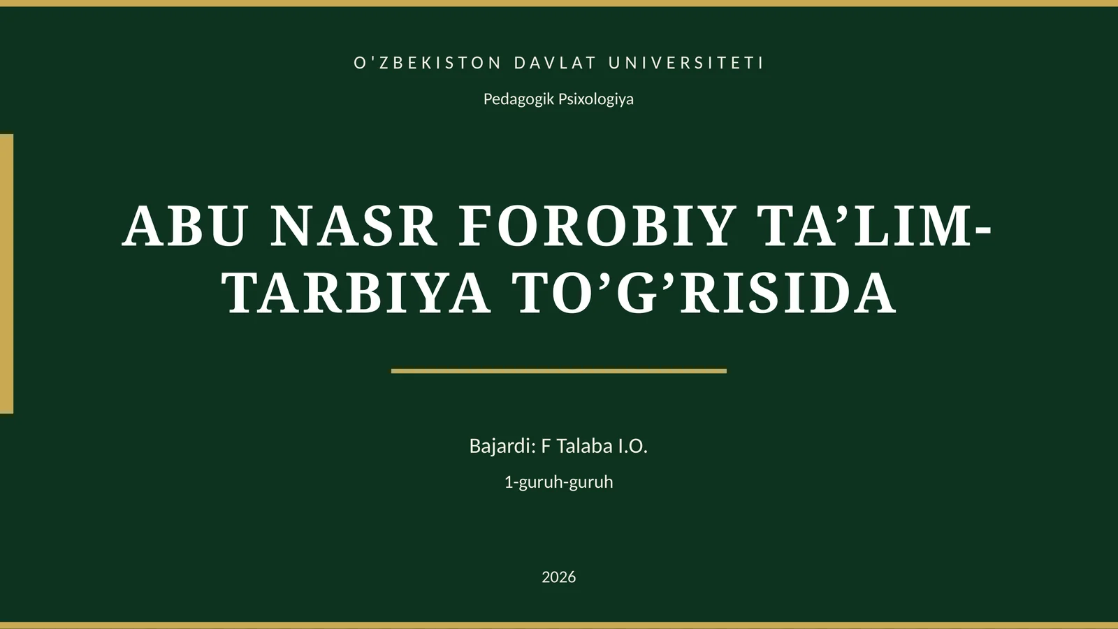 Pedagogik Psixologiya