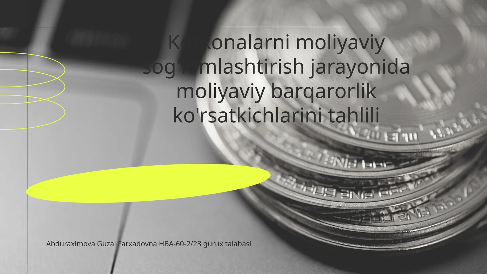Korxonalarni moliyaviy sog'lomlashtirish jarayonida moliyaviy barqarorlik ko'rsatkichlarini tahlili