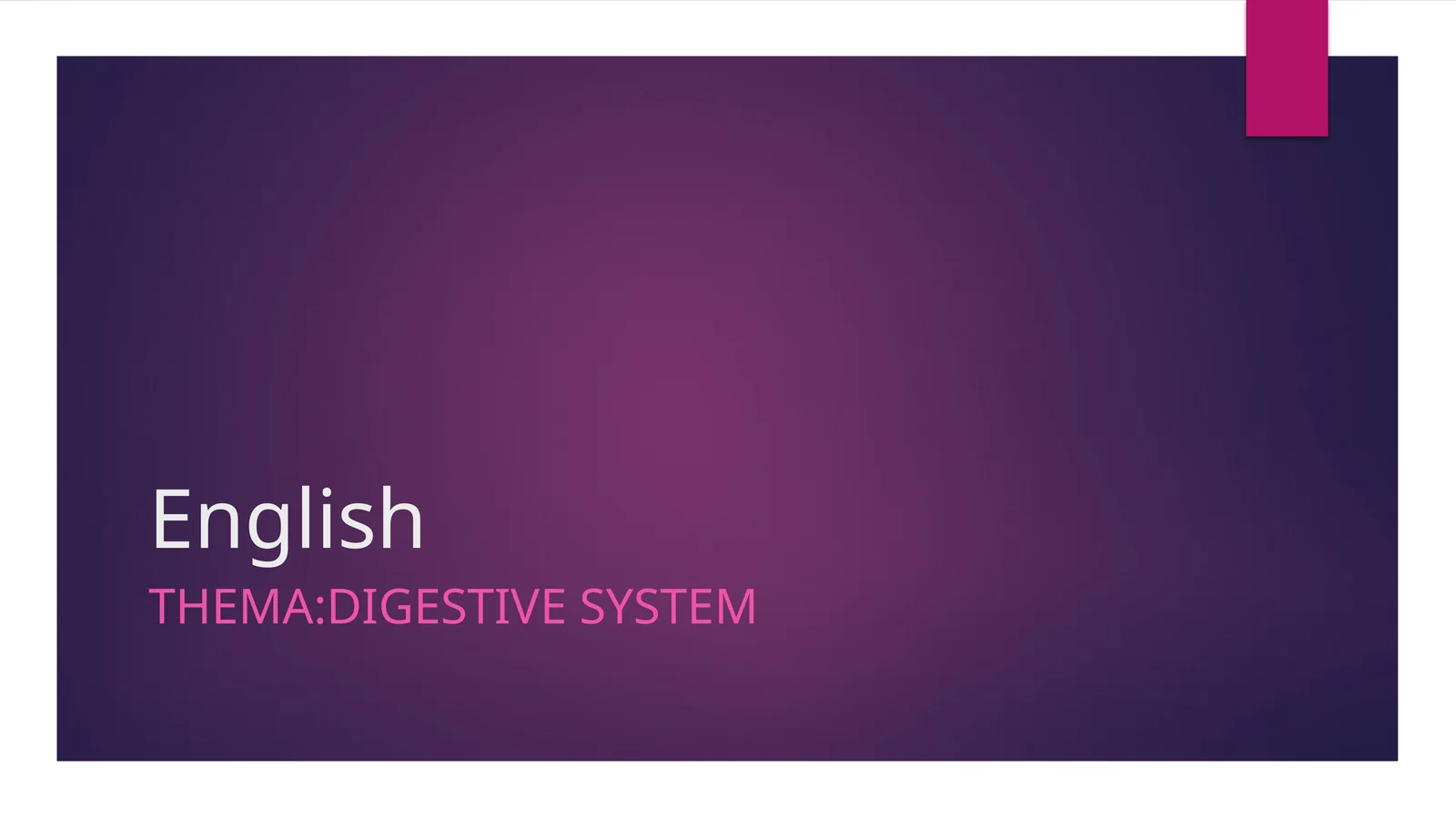 The Human Digestive System