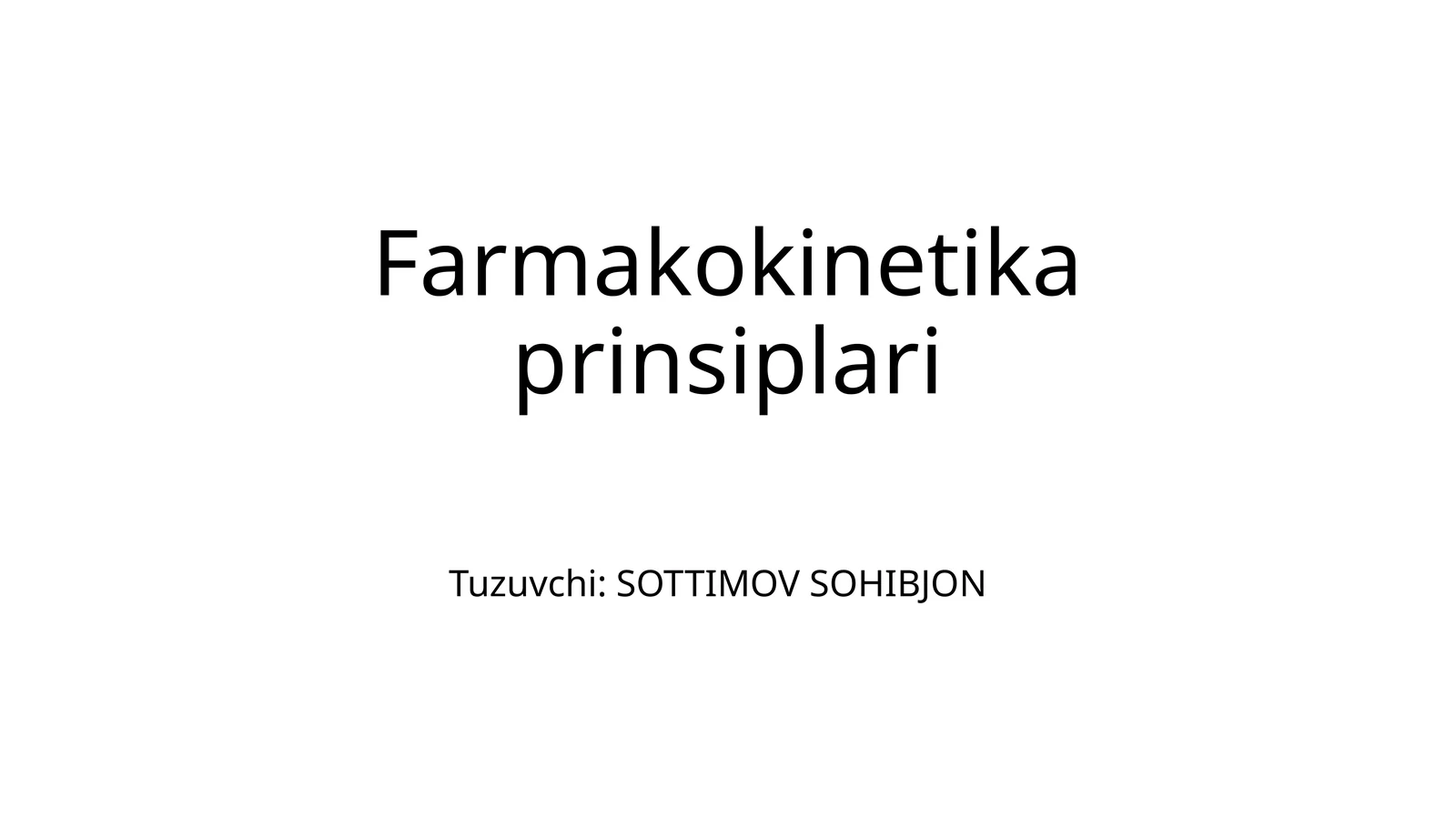 Farmakokinetikaprinsiplari