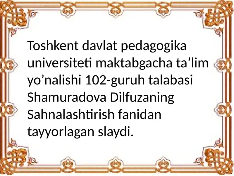 Sahnalashtirishfaoliyatida bolalar