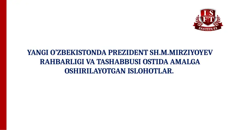 O’zbekiston Respublikasida Prezidentlik lavozimi