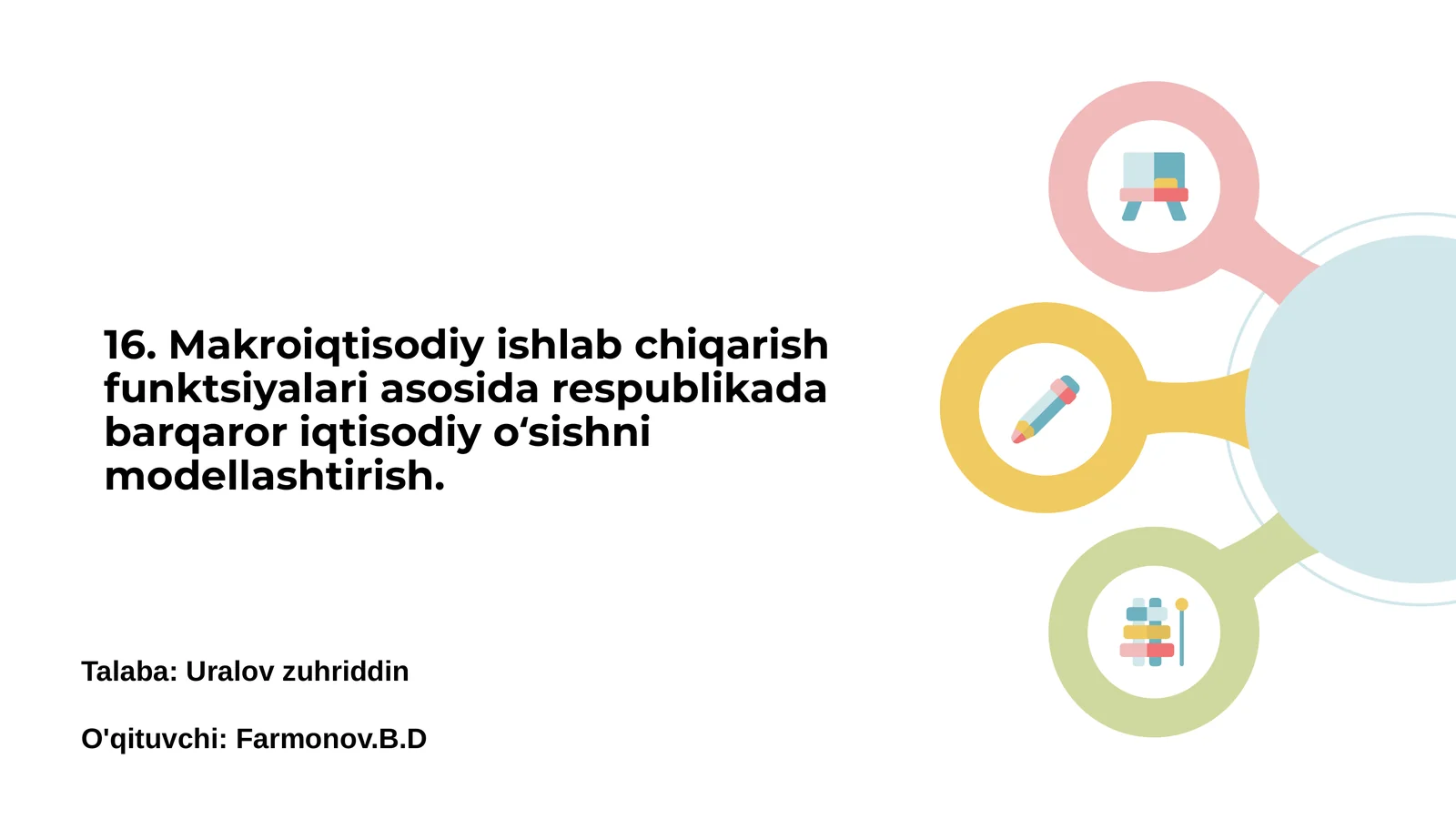 Iqtisodiy ishlab chiqarish funktsiyalari konsepsiyasi