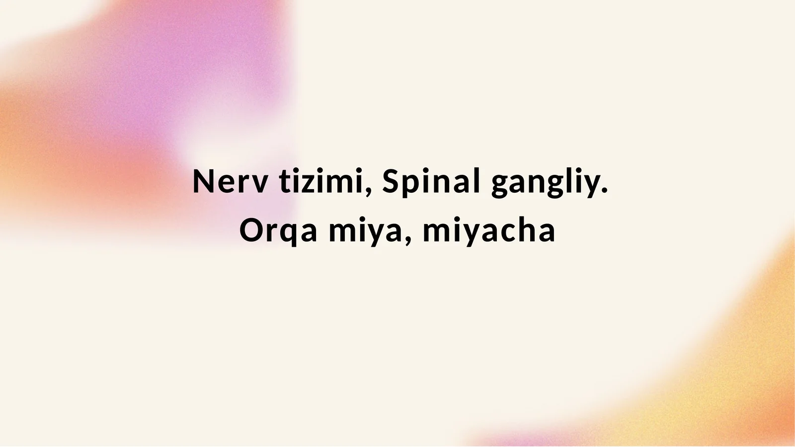 Nervtizimi, Spinalgangliy