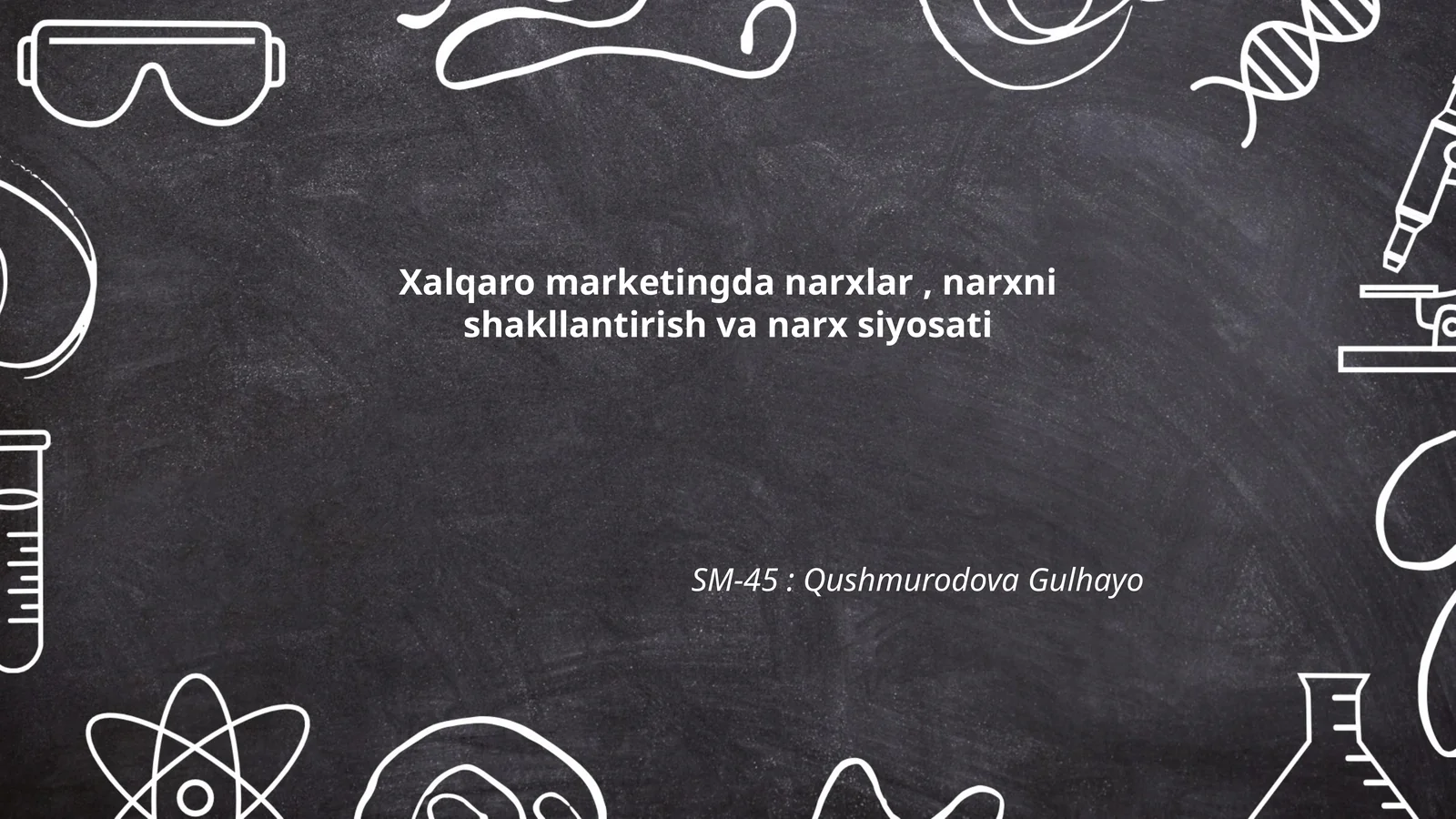 Xalqaro marketingda narxlar, narxni shakllantirish va narx siyosati