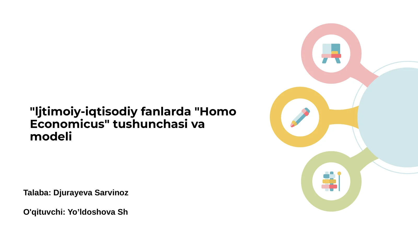 "Homo Economicus" tushunchasi va modeli