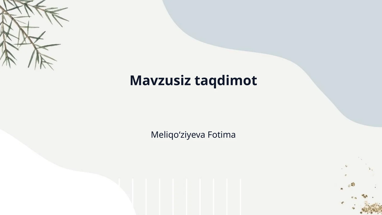 Mavzusiz taqdimot