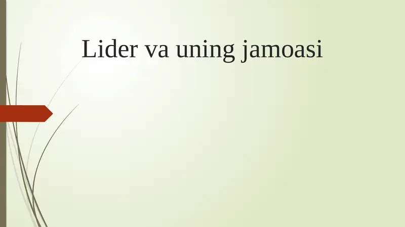 Lider va jamoa