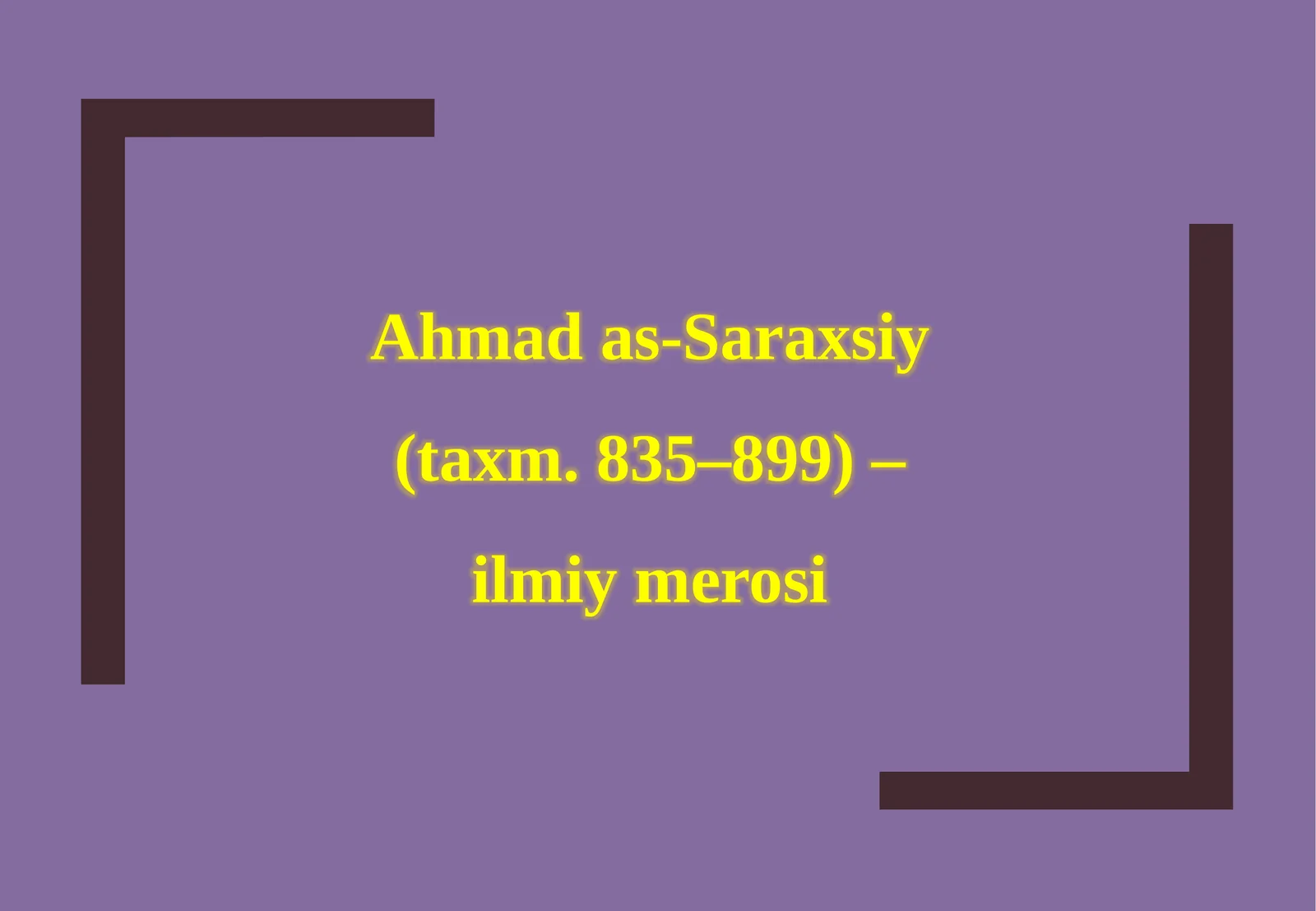 Ahmad as-Saraxsiy