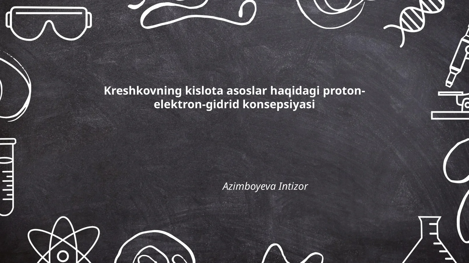 Kreshkovning kislota asoslar haqidagi proton-elektron-gidrid konsepsiyasi