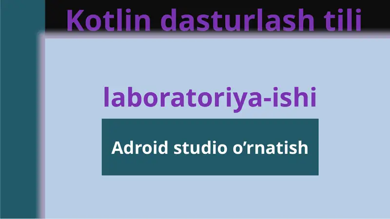 Kotlin dasturlash tili