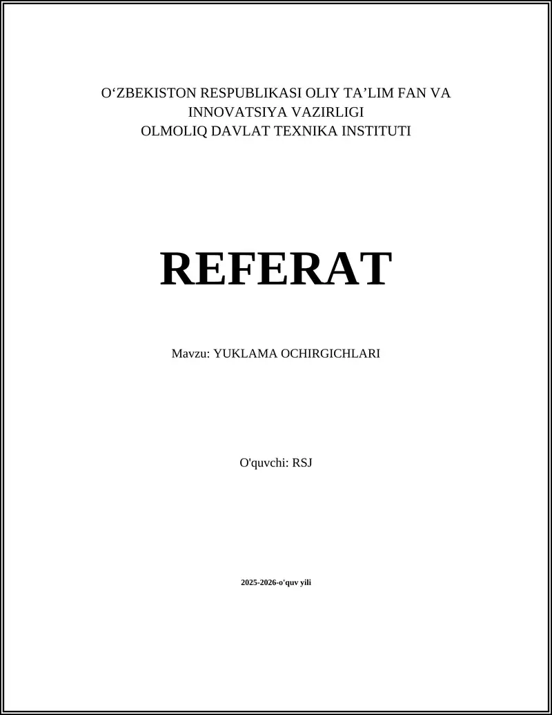 Yuklama o'chirgichlari