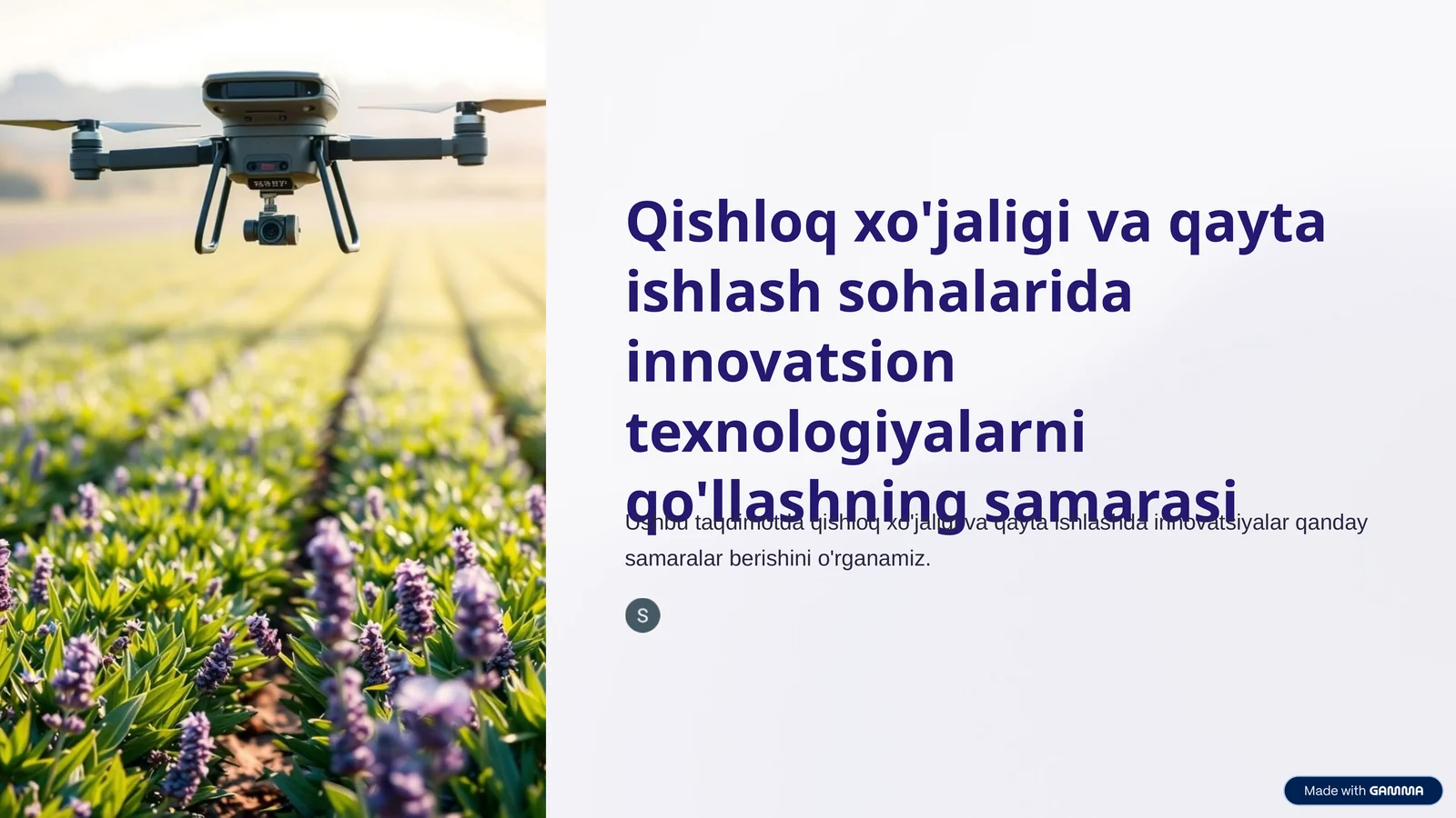 Qishloq xo'jaligi va qayta ishlash sohalarida innovatsion texnologiyalarni qo'llashning samarasi