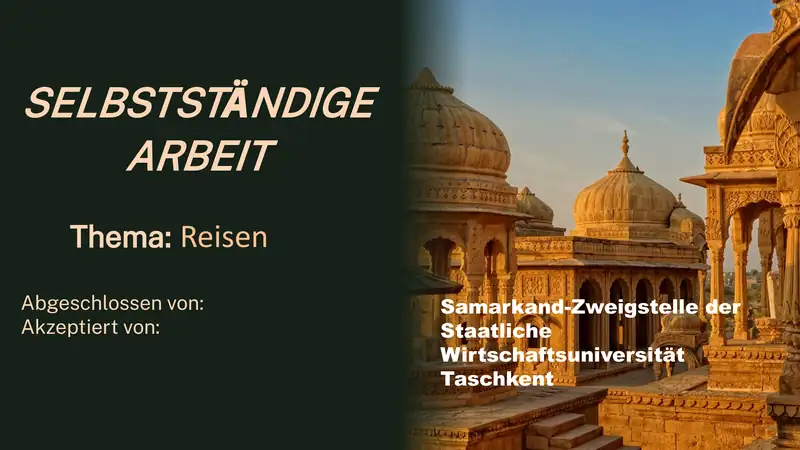 SELBSTSTӒNDIGE ARBEIT