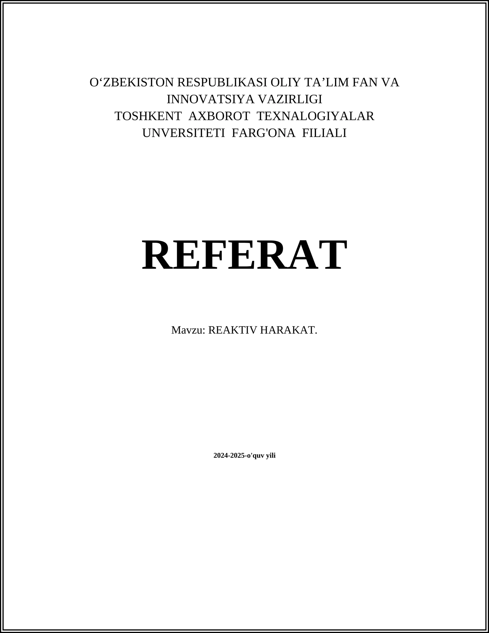 REAKTIV HARAKAT