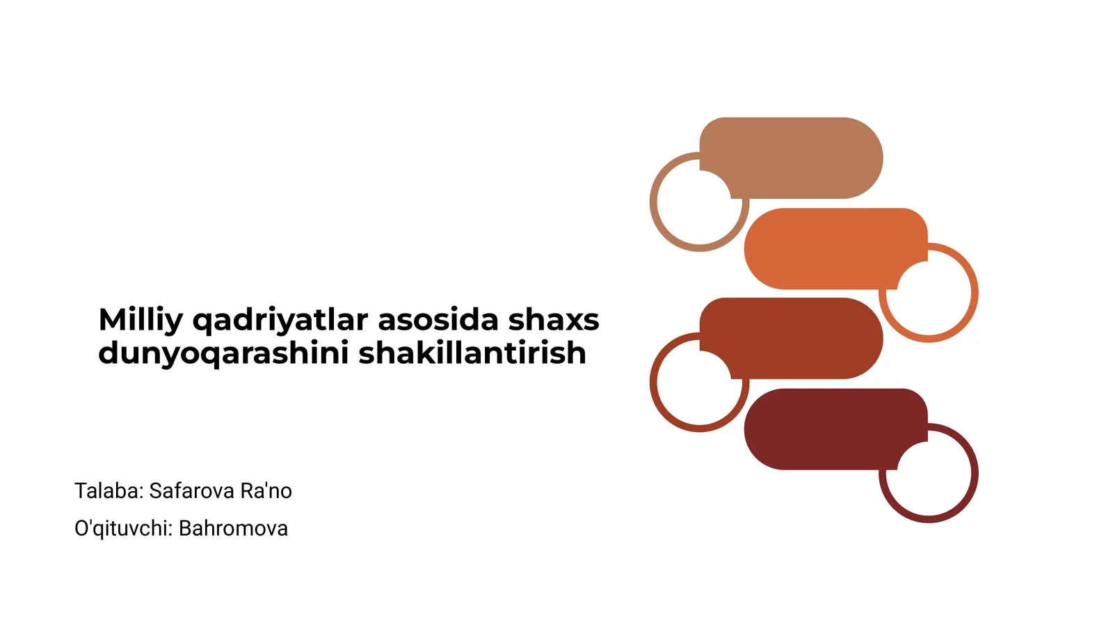 Milliy qadriyatlar asosida shaxs dunyoqarashini shakillantirish