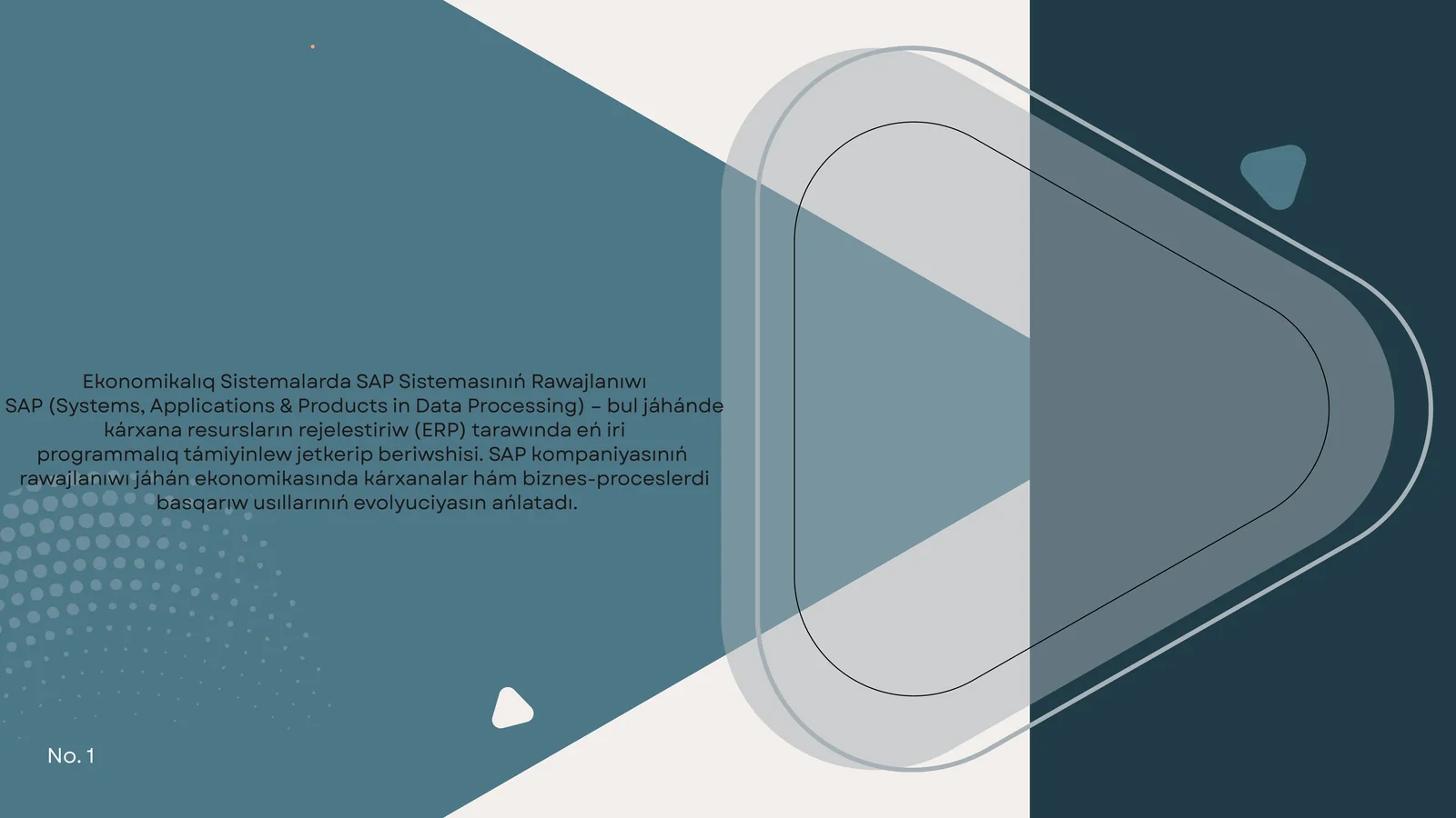 Ekonomikalıq Sistemalarda SAP Sistemasınıń Rawajlanıwı