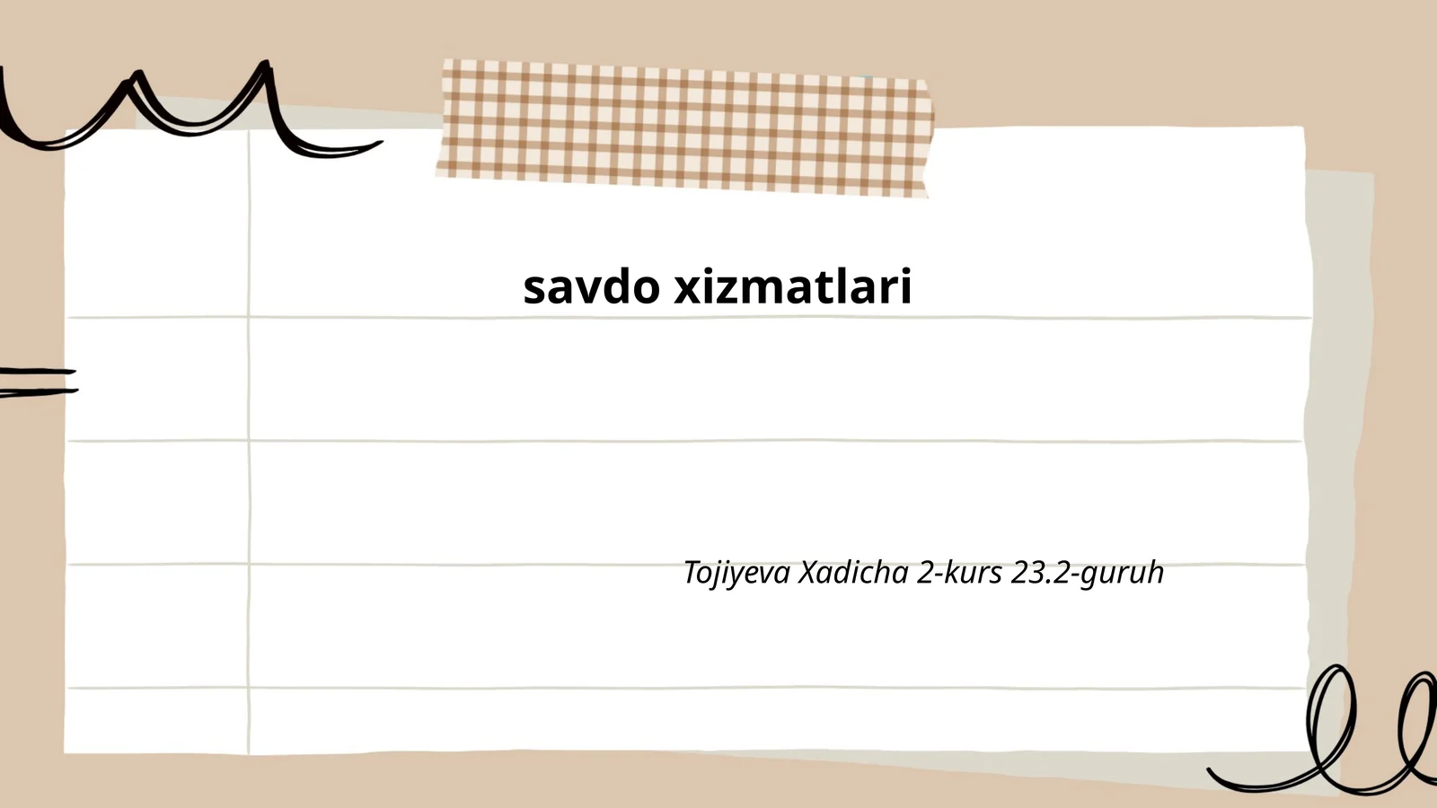 savdo xizmatlari