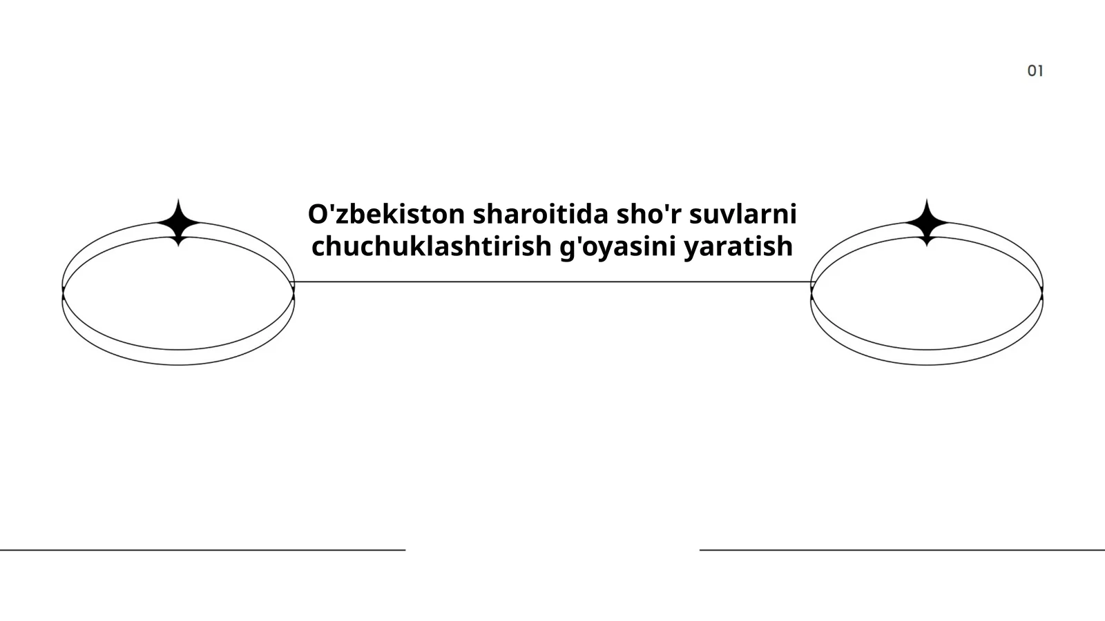 O'zbekiston sharoitida sho'r suvlarni chuchuklashtirish g'oyasini yaratish