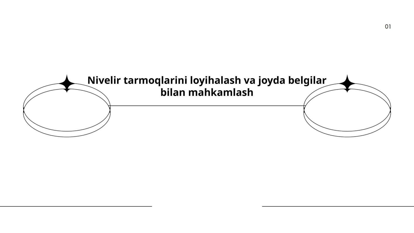 Nivelir tarmoqlarini loyihalash va joyda belgilar bilan mahkamlash