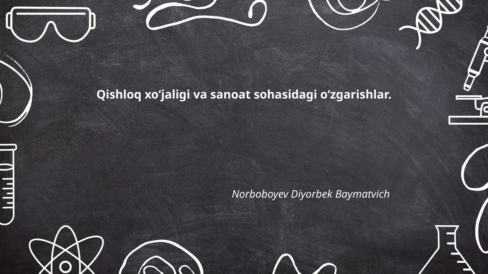 Qishloq xoʻjaligi va sanoat sohasidagi oʻzgarishlar
