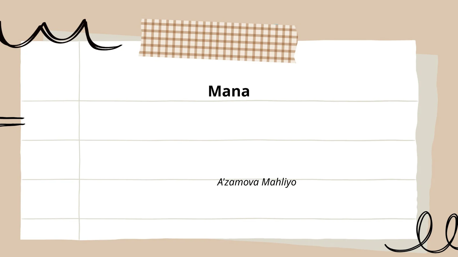 Mana A'zamova Mahliyo