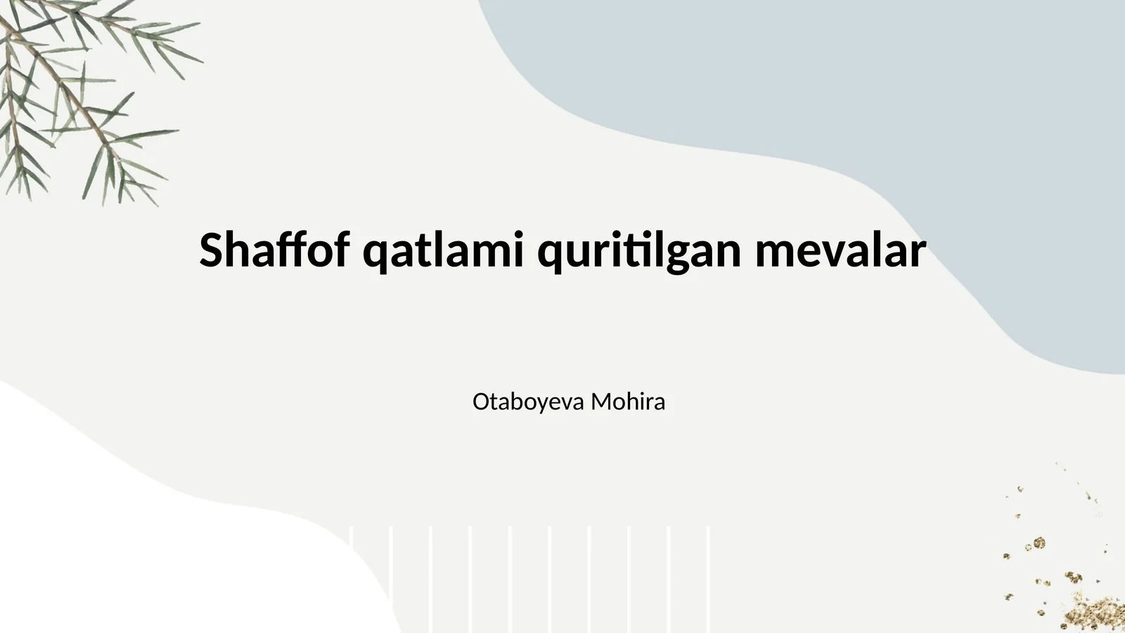 Shaffof qatlami quritilgan mevalar