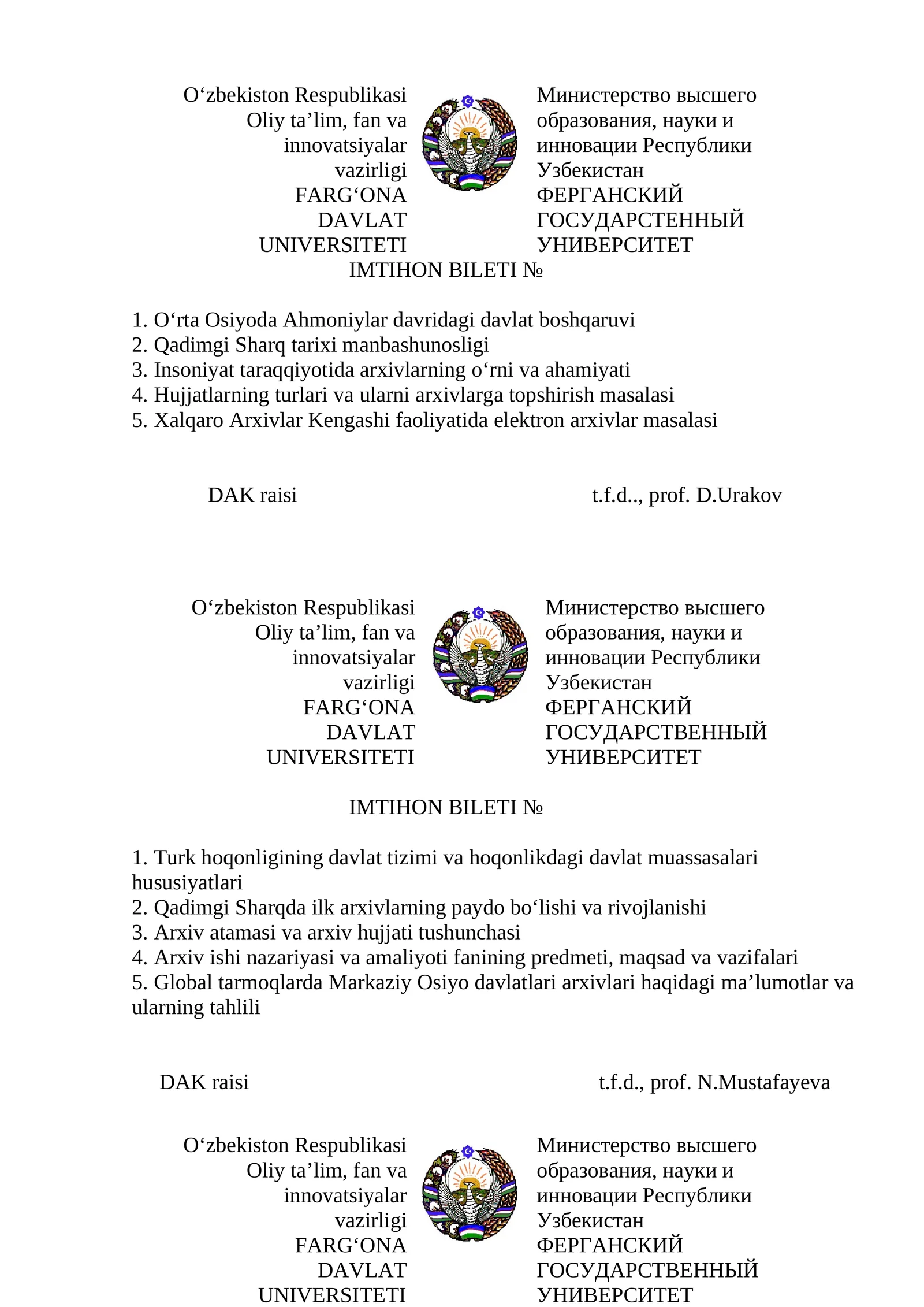 Xalqaro Arxivlar Kengashi faoliyatida elektron arxivlar masalasi