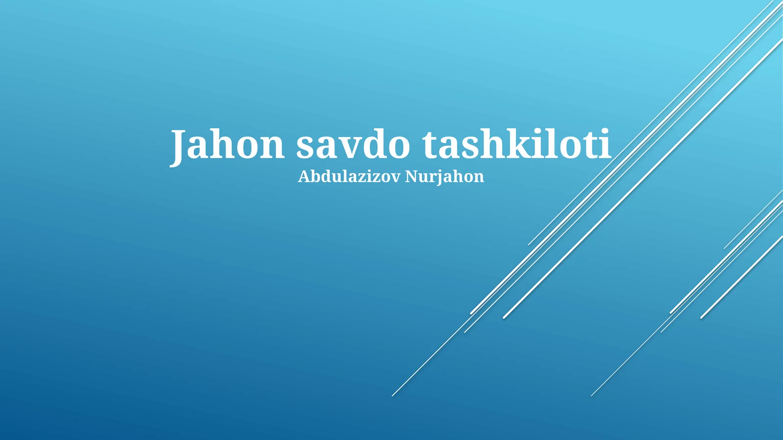 Jahon Savdo Tashkiloti (JST)