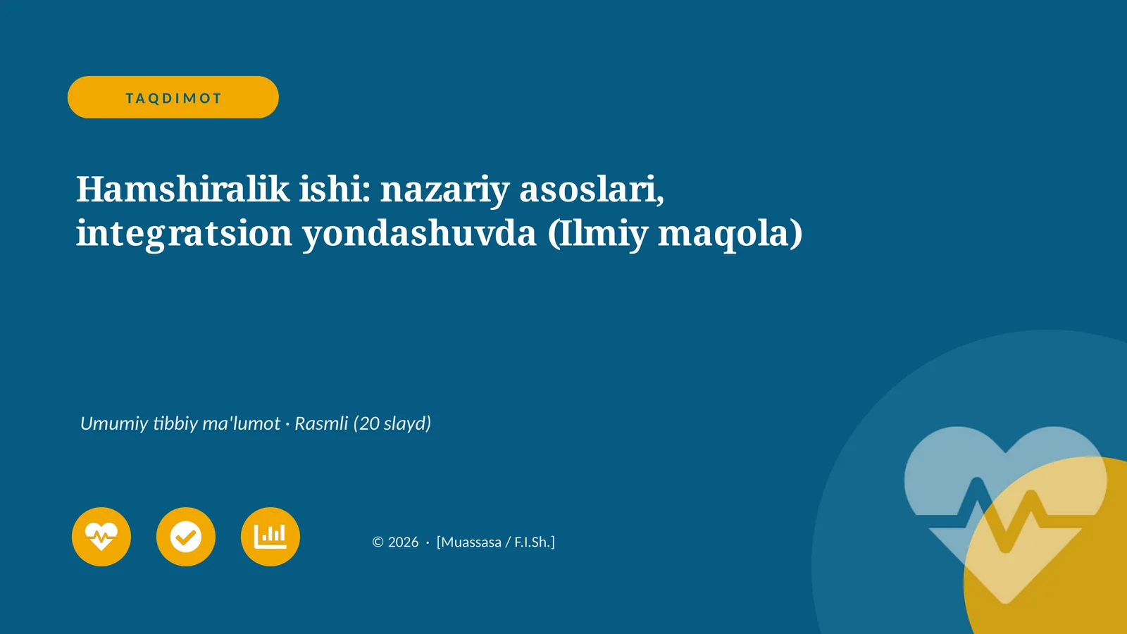 Hamshiralik ishi: nazariy asoslari, integratsion yondashuvda (Ilmiy maqola)