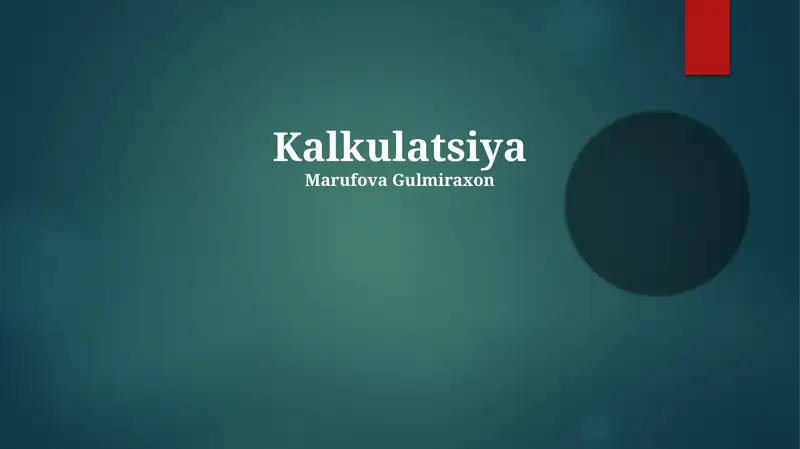 Kalkulatsiya