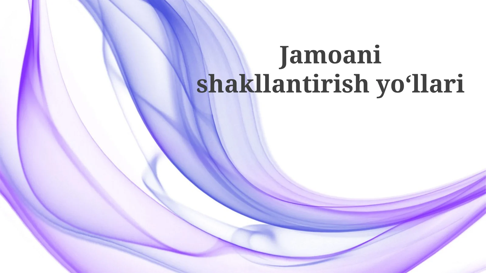 Jamoa Tuzishning Zamonaviy Usullari
