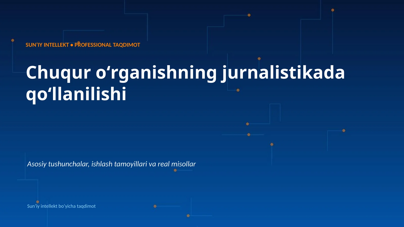Sunʼiy intellekt • Professional taqdimot