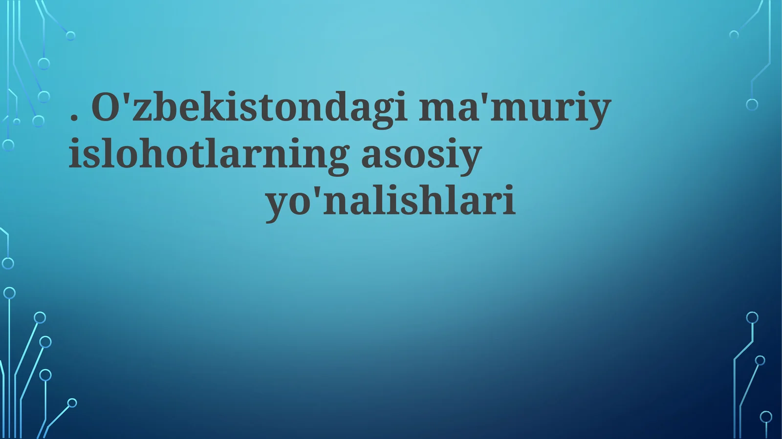 Davlat boshqaruvi modernizatsiyasi