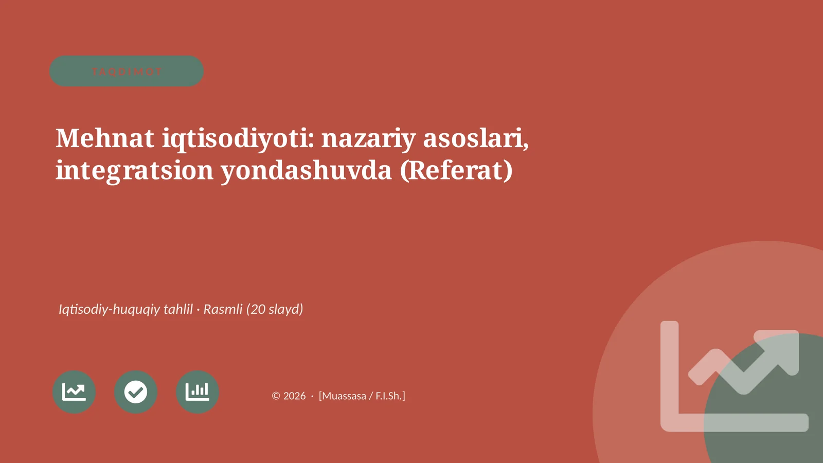 Mehnat iqtisodiyoti: nazariy asoslari, integratsion yondashuvda (Referat)
