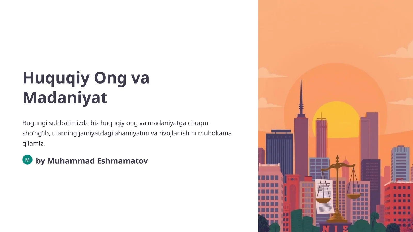Huquqiy Ong va Madaniyat