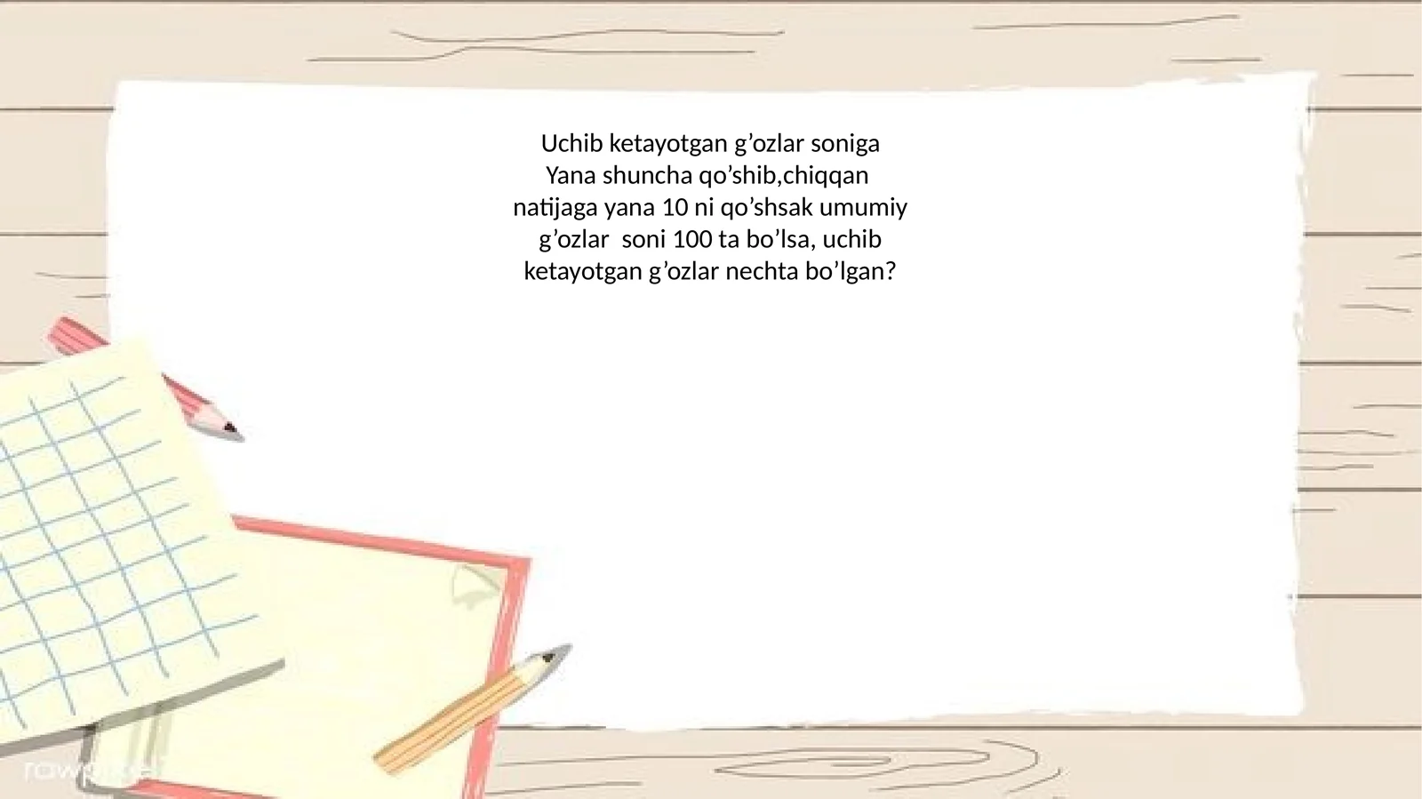 Uchib ketayotgan g’ozlar soniga