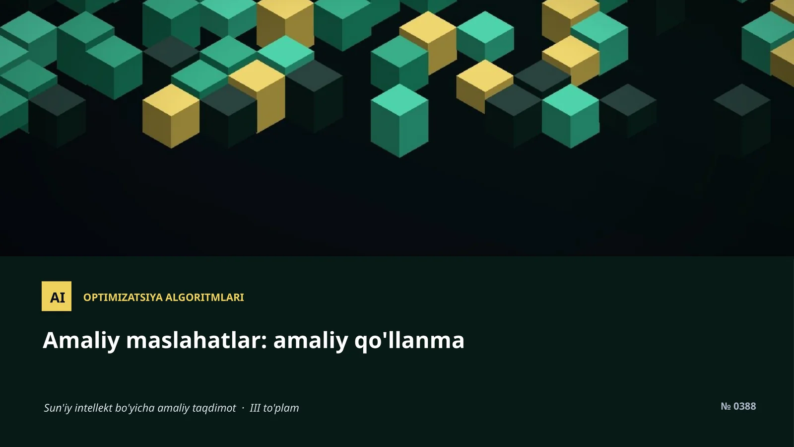 OPTIMIZATSIYA ALGORITMLARI