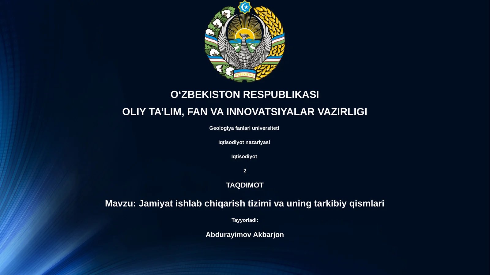 Tizimning mohiyati va tarkibiy qismlari