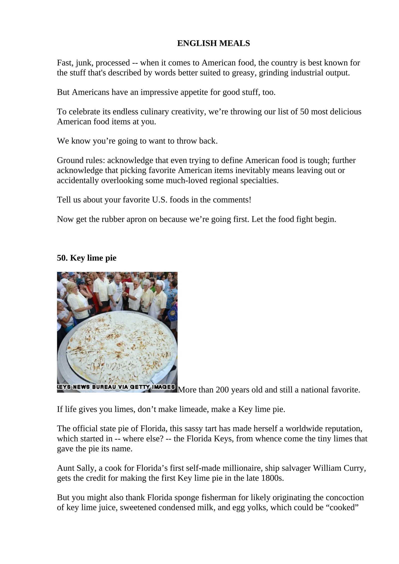 Key lime pie