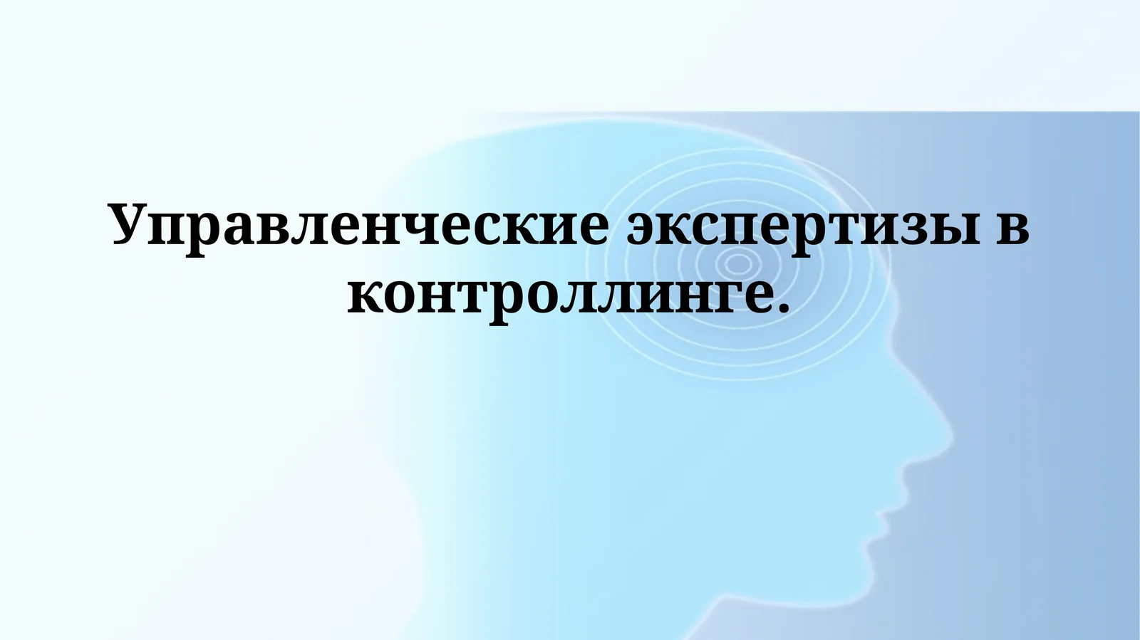 Управленческие экспертизы в контроллинге