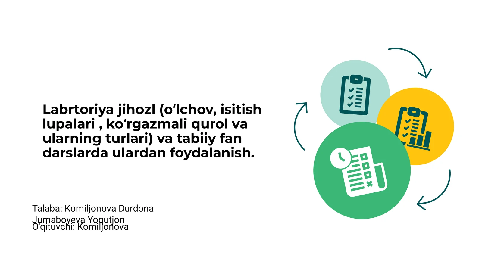 Laboratoriya jihozlari va turlari