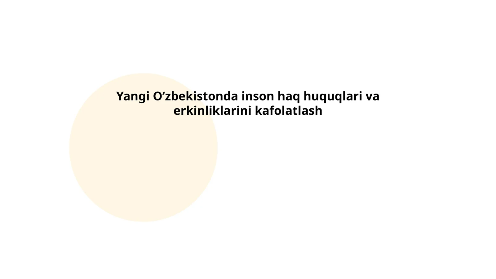 Oʻzbekistonda inson huquqlarining huquqiy asosi