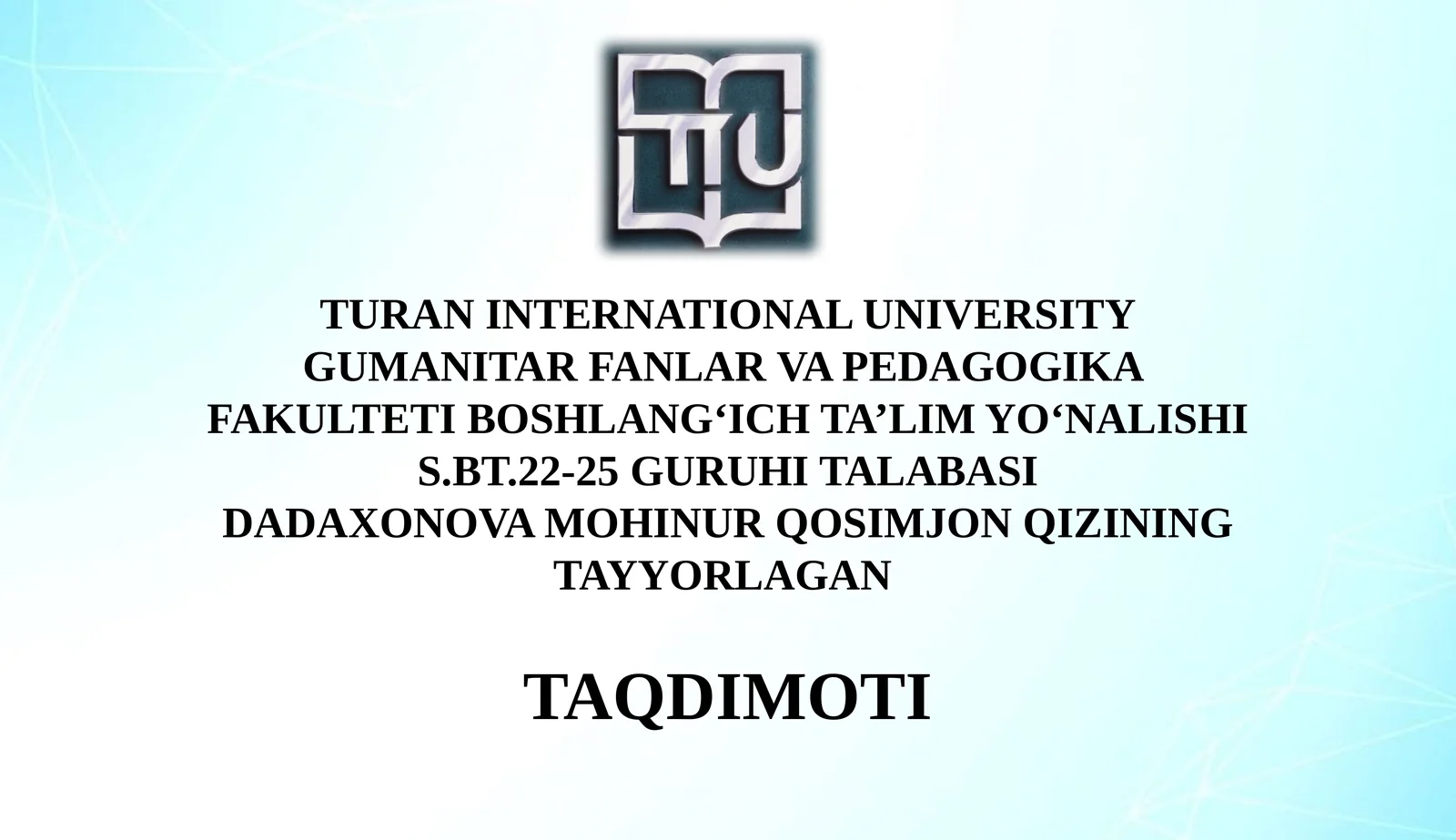 Tabiiy fanlardagi zamonaviy axborot texnologiyalaridan foydalanish