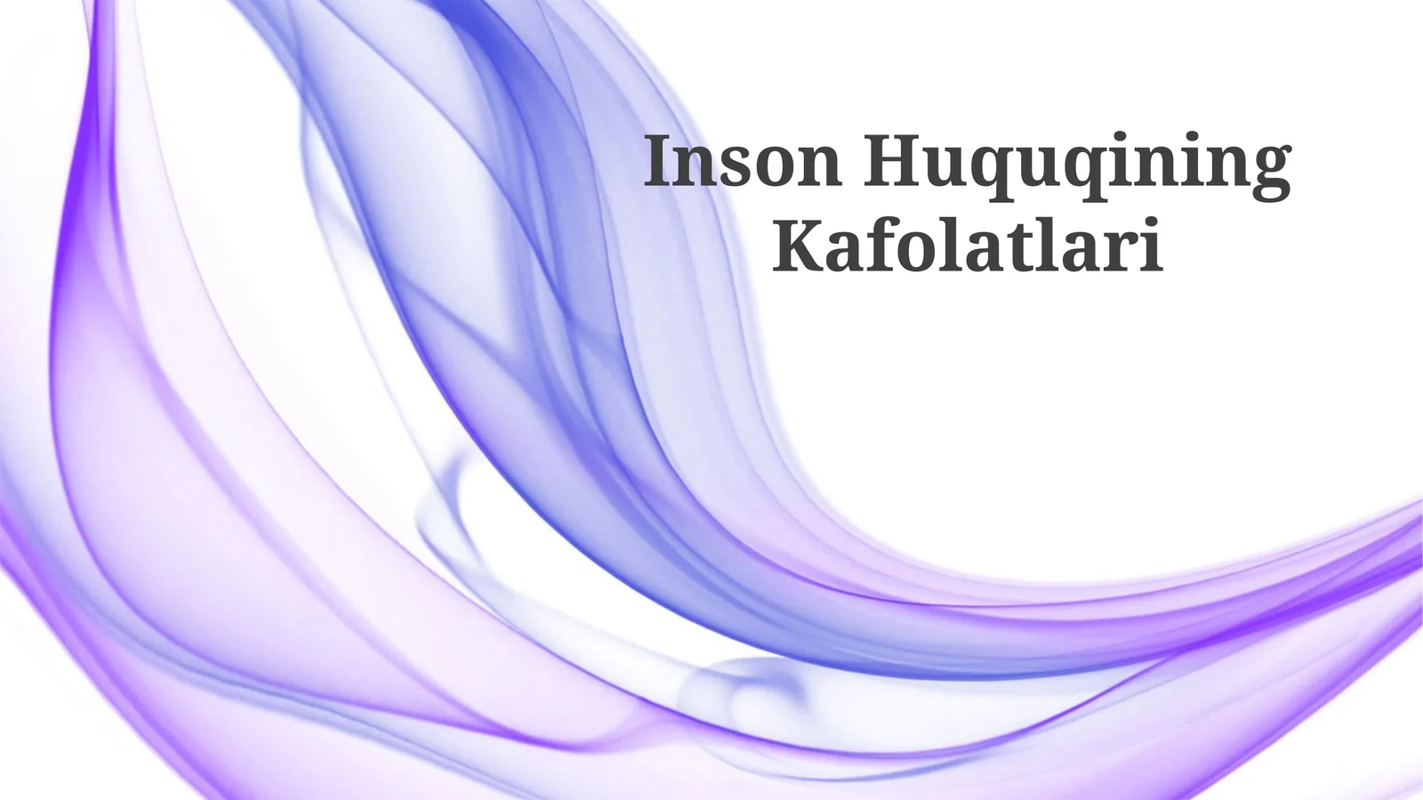 Inson Huquqining Kafolatlari