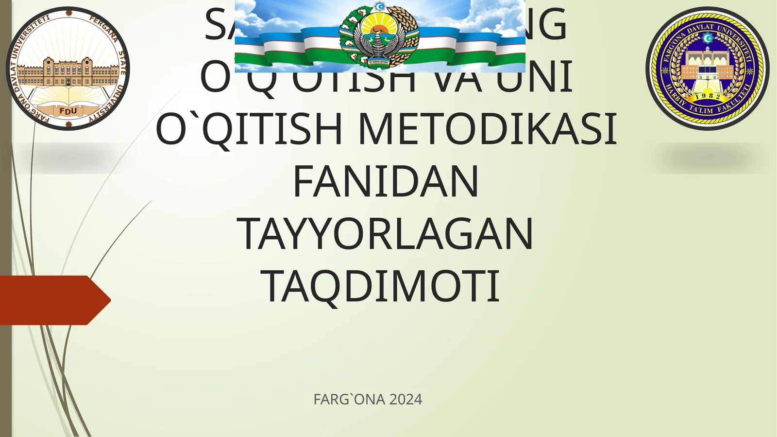 Majmuame’yorlarigamuvofiqotishtayyorgarligidasturi