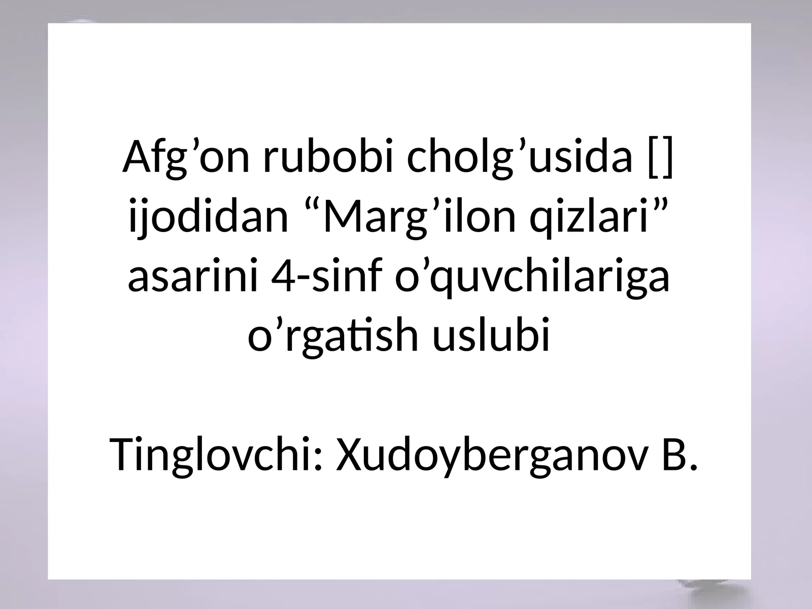 "Marg’ilon qizlari"